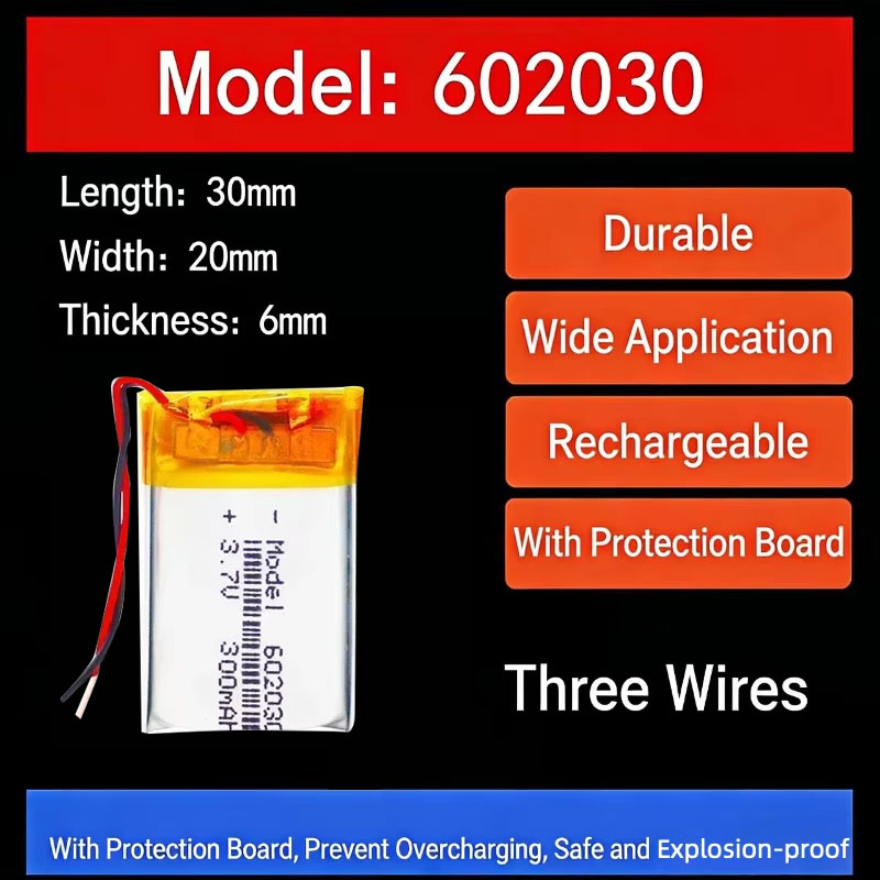 Smartwatch I Watches - 3.7V 300mAh 602030 リチウム電池 リチウムポリマー電池 ワイヤレスBluetoothヘッドセット