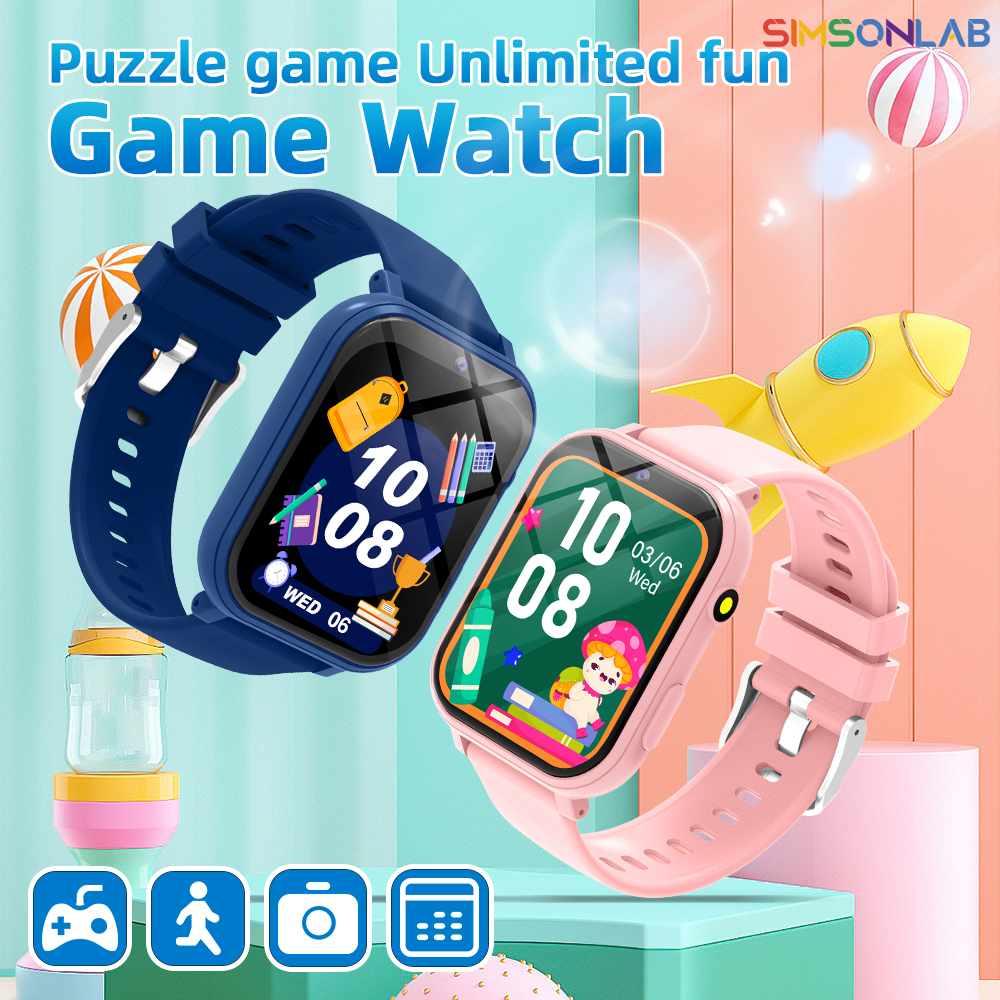 Smartwatch Watches For Kid Girl - 子供向け新型スマートウォッチ、ゲーム、HDスクリーン、カメラ、フラッシュライト、睡眠モニター、アラーム機能搭載。誕生日、ホリデーギフトに最適。男の子、女の子に。