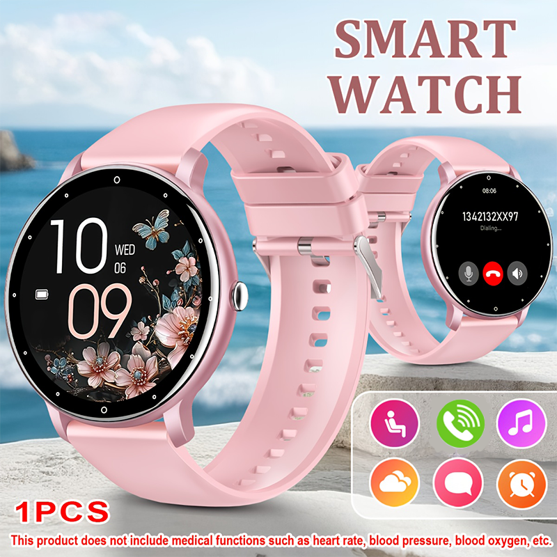 Watch 7 Smartwatch Iphone - 1.65インチのフルスクリーンタッチスポーツスマートウォッチ、ワイヤレス通話/メッセージリマインダー/複数のスポーツモード、音楽再生機能付き、AndroidとiPhoneに対応、バレンタインデー/クリスマス/新年/誕生日の腕時計ギフト、家族や友人に最適