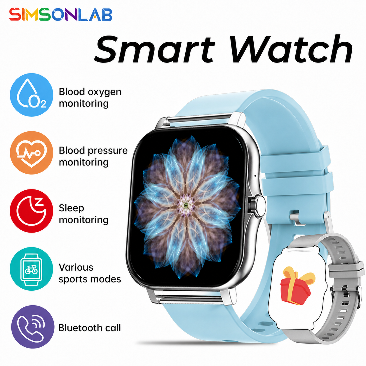 Smartwatch Watches Birthday Gift For Men - 2026年新型スマートウォッチ 女性男性向け 1.44インチタッチスクリーン Bluetooth通話 血中酸素モニター 誕生日プレゼント
