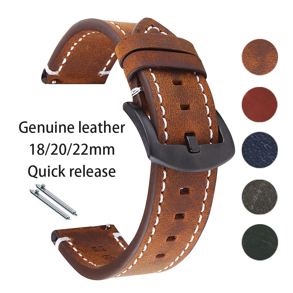 Watches Rolex Smartwatch - 男性と女性のためのレトロな本革の時計ストラップ,ブレスレットアクセサリー,ロレックス,18mm, 20mm, 22mm, 24mm