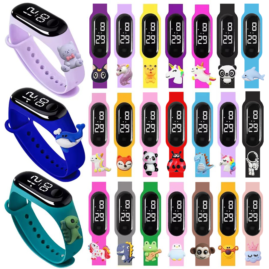 Smartwatch Digital Watches For Kid Boy - 2025年ニューキッズスマートタッチLEDデジタル腕時計おもちゃ防水LEDディスプレイ子供用スポーツ電子腕時計男の子女の子ブレスレット