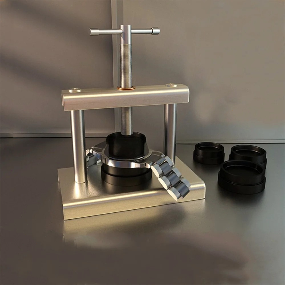 Crystal Press Tool - プロ仕様金属製キャッピングマシン時計プレスセット、時計裏蓋プレス機、電池交換用、時計修理メンテナンスキット