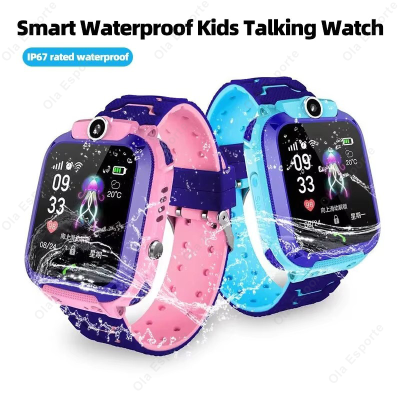 Smartwatch Digital Watches For Kid Boy With Alarm - Q12 キッズスマート 2 グラム通話電話時計防水母子 GPS モニター少年少女