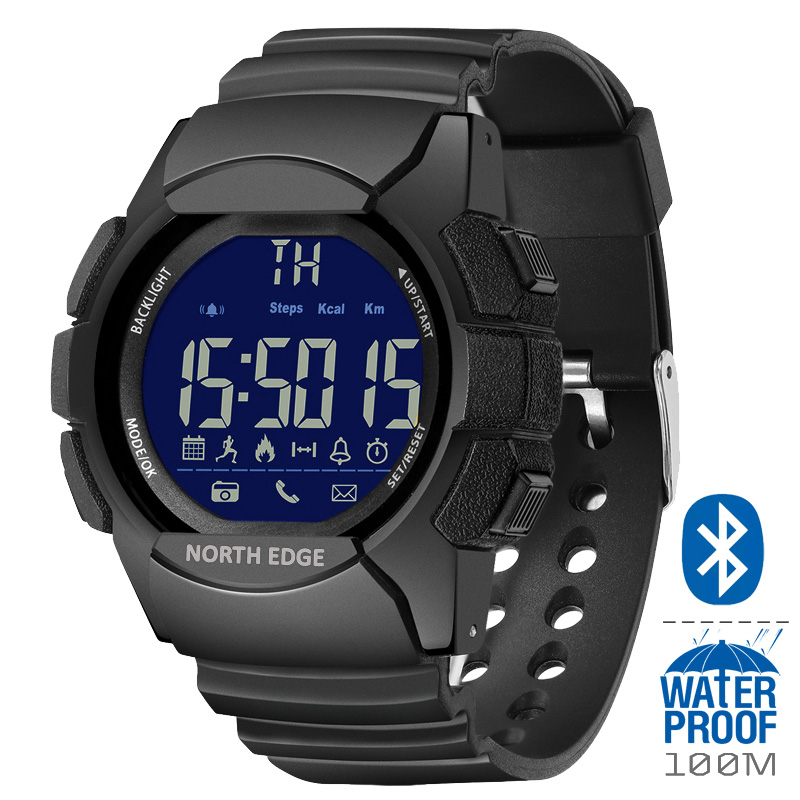 Smartwatch Watches For Men Digital - NORTH EDGE AK 100M 防水アウトドアスポーツスマートウォッチ メンズ用