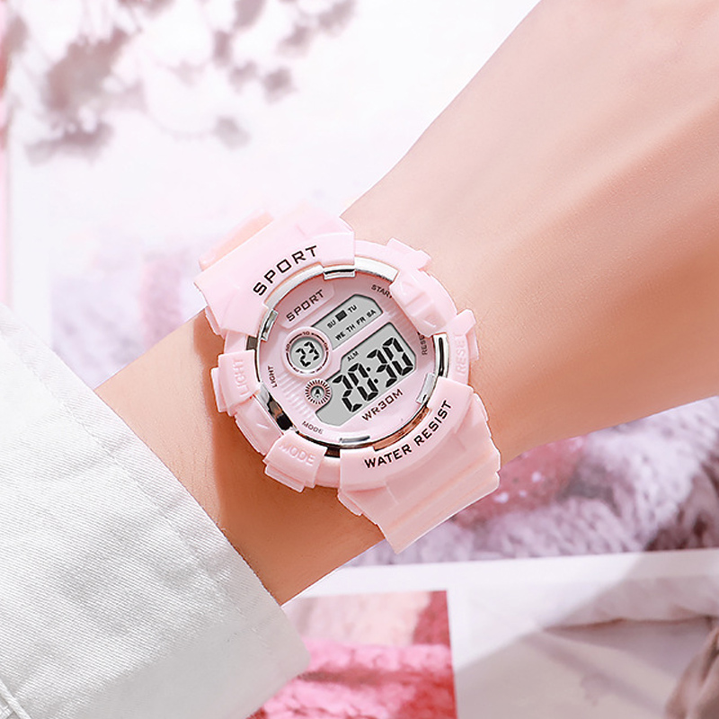 Smartwatch Watches For Kid Girl - ファッションキッズ腕時計発光防水スポーツデジタル腕時計目覚まし時計腕時計少年少女学生スマート電子時計ギフト