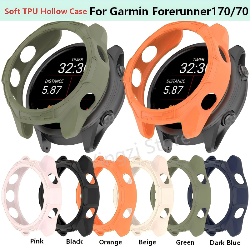 Smartwatch English - ソフト TPU ケースガーミンフォアランナー 170/70 スマート時計バンド中空カバープロテクターシェルバンパーフォアランナー 70
