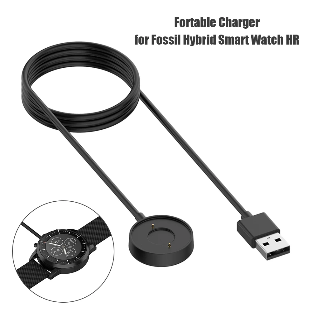 Fossil Watches Smartwatch Hybrid - 3 フィートケーブル USB 充電器小型エレメントエレガントな時計快適な化石ハイブリッド HR スマートウォッチ高速充電コード