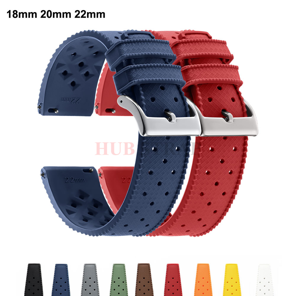 Watches Rolex Smartwatch - 18mm 20mm 22mm トロピカルシリコン時計バンドクイックリリースストラップ（オメガ、セイコー、ロレックス対応）ラバートロピックスマートウォッチストラップ