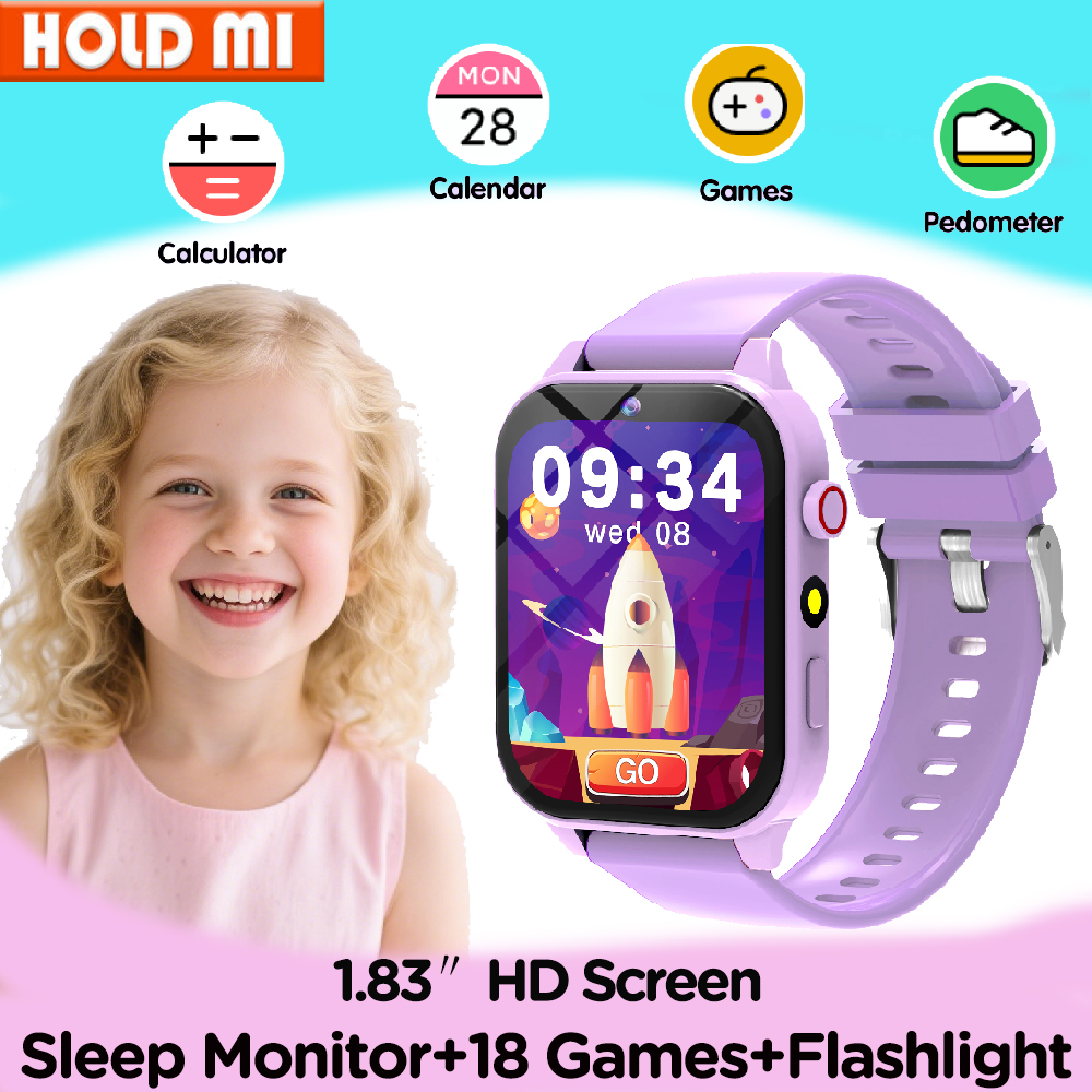 Smartwatch Watches For Kid Girl - 新しいスマートウォッチ子供のおもちゃ 18 ゲーム睡眠監視目覚まし時計電卓ステップ子供スマートウォッチカメラ男の子女の子ギフト