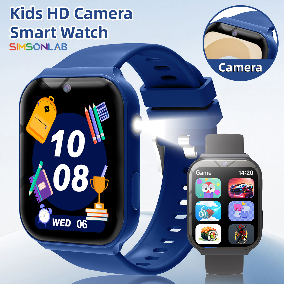 Smartwatch Watches For Kid Girl - 子供向け学習パートナー HDカメラ フラッシュライト マルチゲーム 電卓 子供の日