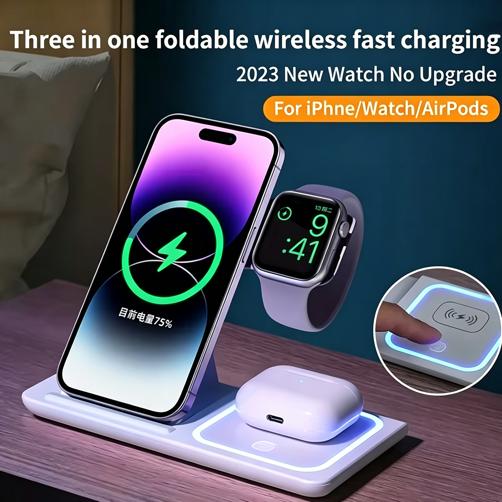 Watch 7 Smartwatch Iphone - LED 3 in 1 ワイヤレス充電ステーション iPhone