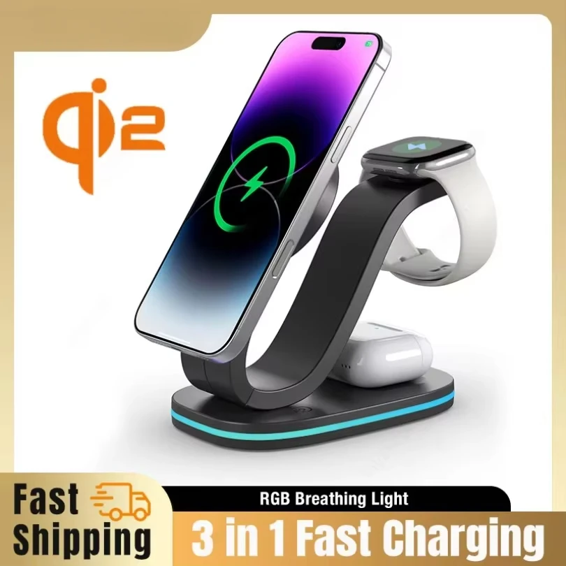 Watch 7 Smartwatch Iphone - qi2 3 in 1 磁気ワイヤレス充電器ドック Magsafe