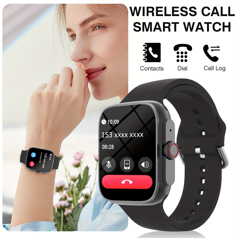 Smartwatch Watches For Men Digital - スマートウォッチ、HDスクリーン、ワイヤレス通話、複数のスポーツモード、交換可能な壁紙、アウトドアスポーツウォッチ、男性と女性に適したスマートウォッチ、iPhoneとAndroidに対応