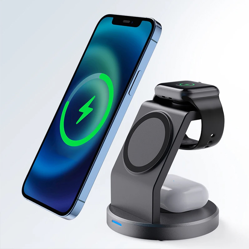 Smartwatch Phone Watches - 3in1 ワイヤレス充電スタンド 携帯電話ホルダー iPhone 16 15