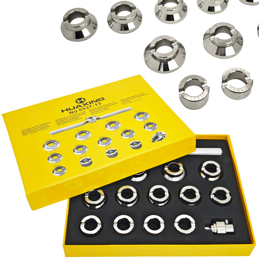 Crystal Press Tool - 5537-13 合金時計ケースバックオープナー DIe 防水溝付きカバー ロレックス時計に適したリムーバーツール 18.5mm-36.5mm