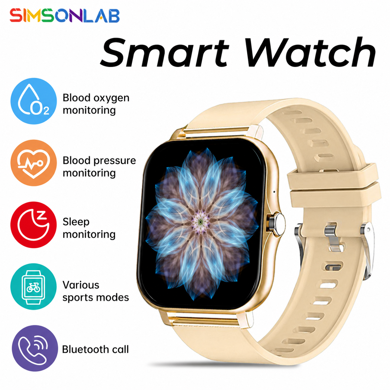 Smartwatch Watches Birthday Gift For Men - スマートウォッチ Android 携帯電話用 1.44 インチ HD