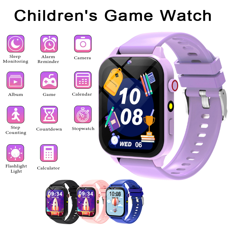 Smartwatch Watches For Kid Girl - スマートウォッチ子供用ゲームウォッチ 1.83 インチ表示画面睡眠モニターカメラ目覚まし時計キッズブレスレット男の子女の子ギフト用