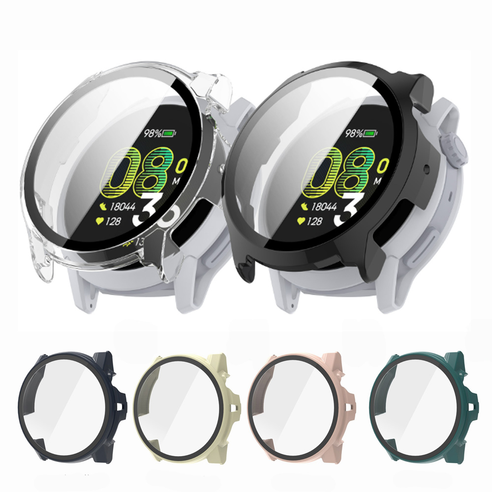 Smartwatch English - ハードシェルガラススクリーンプロテクターフィルムスマートウォッチフレームケース Coros Pace 4/Apex 4 46mm