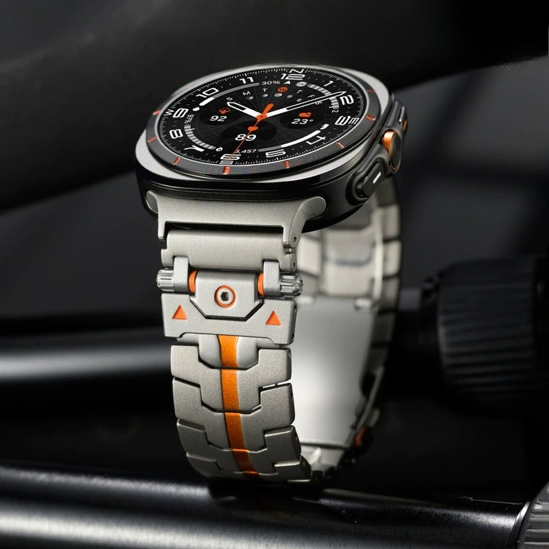 Titan Watches Smartwatch - 新しいタイタンステンレススチールメタルウォッチバンドストラップ、Samsung Galaxy Watch 8、Galaxy 8 Ultraスマートウォッチ交換用