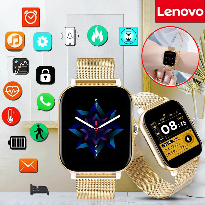 Smartwatch Watches Birthday Gift For Men - レノボスマートウォッチ男性女性腕時計スマートウォッチメッセージフィットネスブレスレット誕生日ギフト電子時計 Android IOS 用