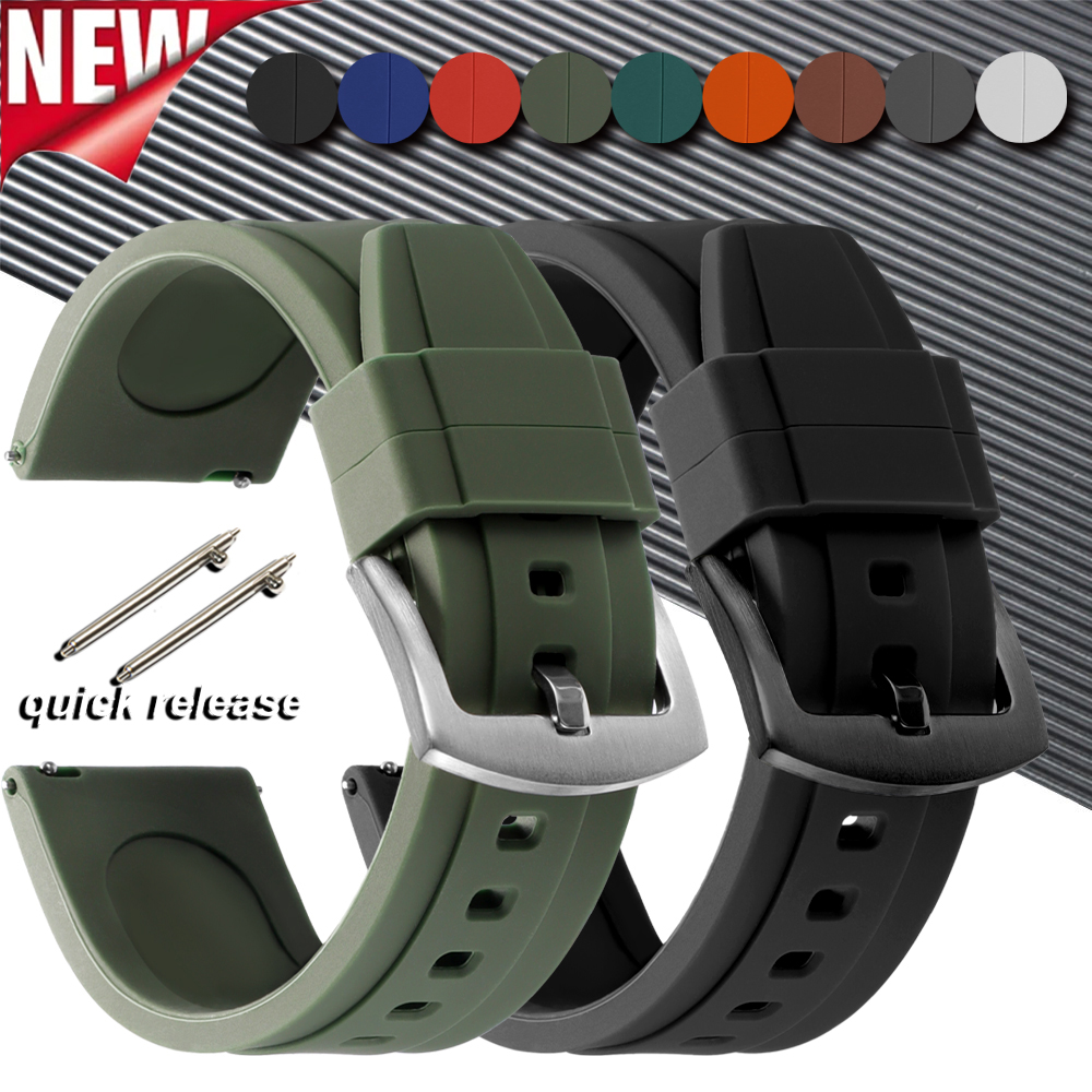 Watches Rolex Smartwatch - 20mm 22mm ロレックス、オメガ、セイコー対応 汎用腕時計バンド シリコンラバーリンク リストブレスレット