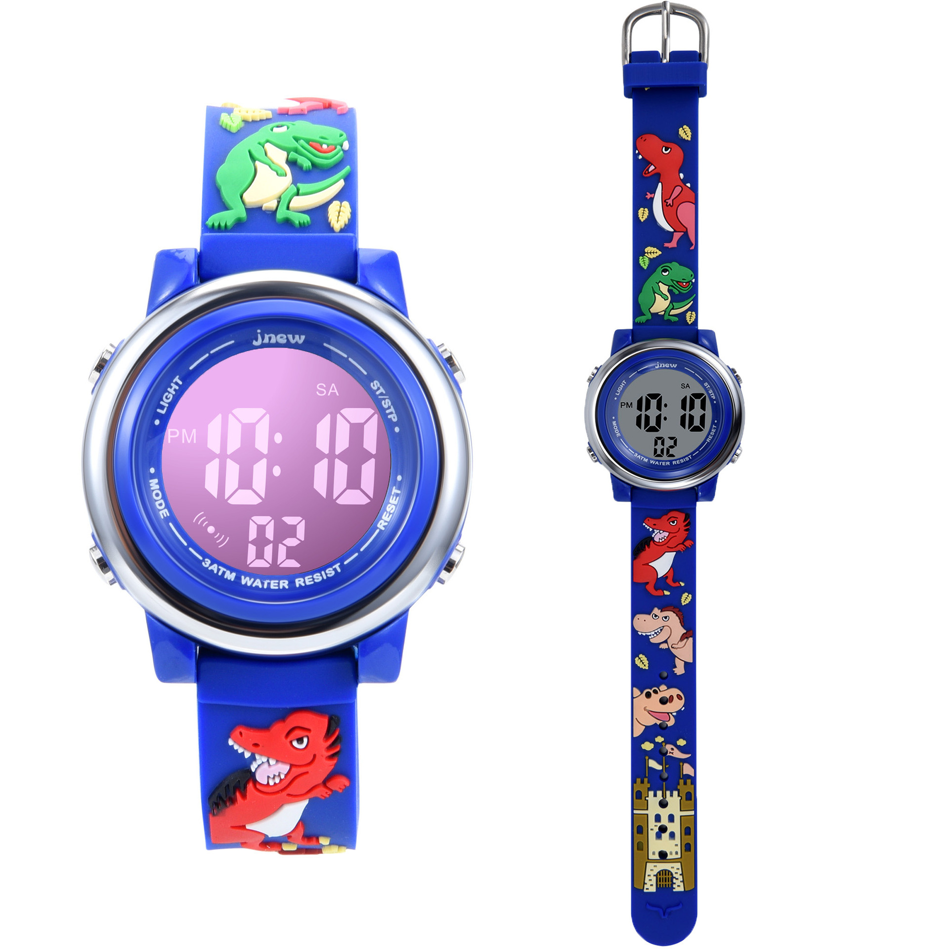 Smartwatch Digital Watches For Kid Boy With Alarm - Uthai-子供用電子時計c09,アラーム付きスマートウォッチ,キュート,漫画,恐竜,防水,照明,男の子,学生,ギフト
