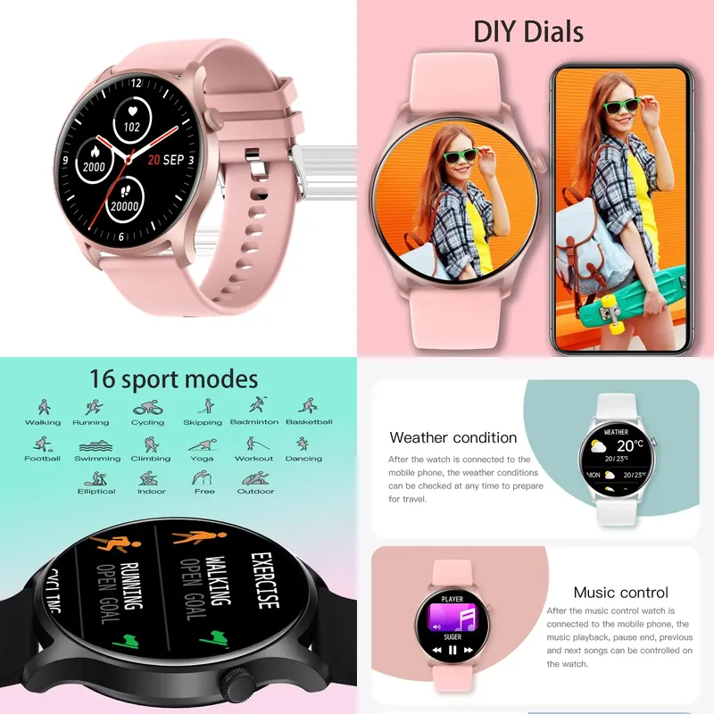 Smartwatch I Watches - SENBONO MAX8 男性スマートウォッチ女性用音楽フィットネストラッカー睡眠トラッカー IP67 防水 Android
