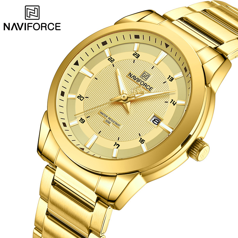 Smartwatch Watches For Men Brands - 2024 トップブランド NAVIFORCE メンズ腕時計ステンレス鋼ストラップカジュアル男性クォーツスポーツ腕時計高級防水日付時計
