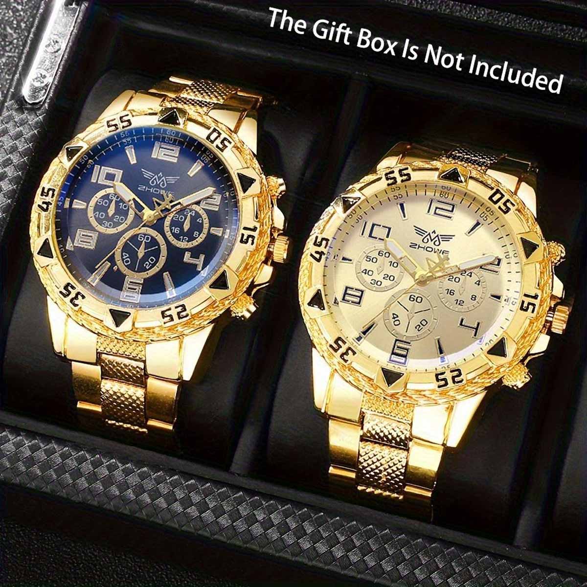 Smartwatch Watches For Men Digital - 2個/セット メンズ ビジネスウォッチ ファッション アラビア文字盤 スチールバンド