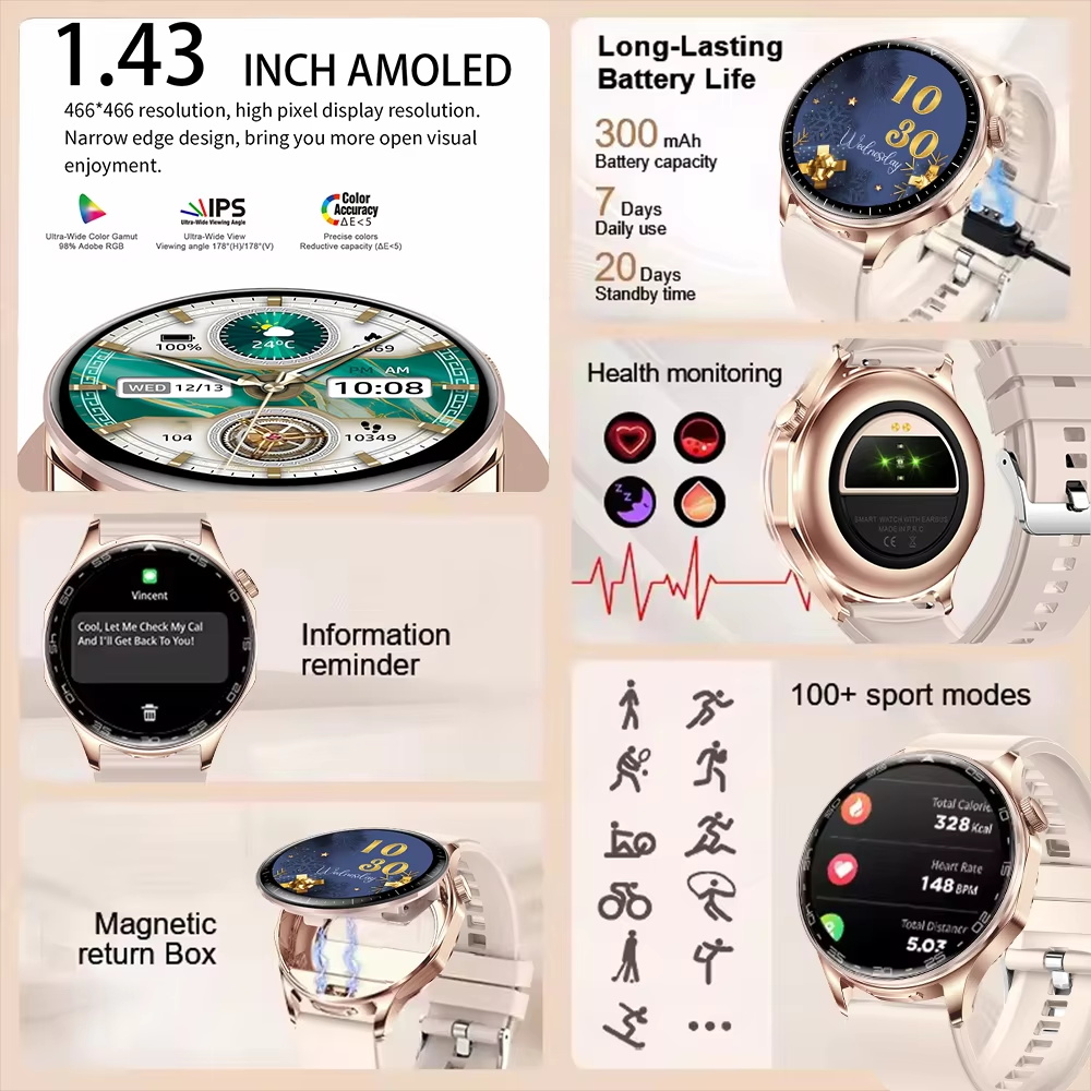 DAORKOW スマートウォッチ T98 Bluetooth - Smartwatch Noise Watches のレビューと価格