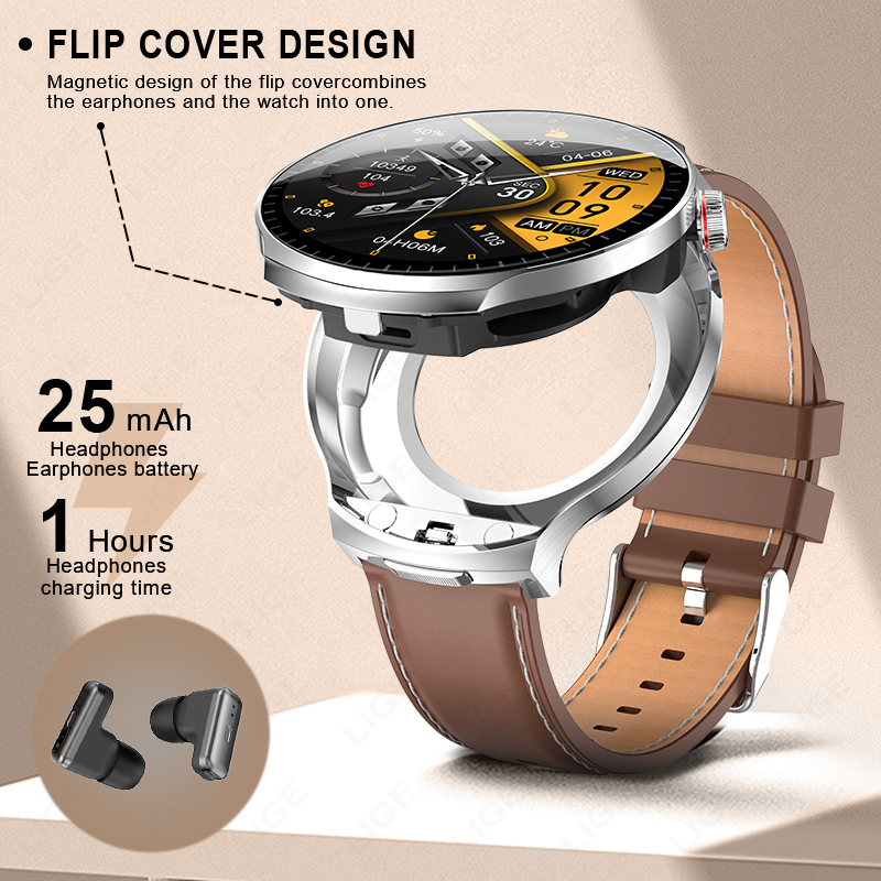 新しいスマートウォッチイヤホン男性 TWS 2 in1 ワイ - Smartwatch Noise Watches のレビューと価格