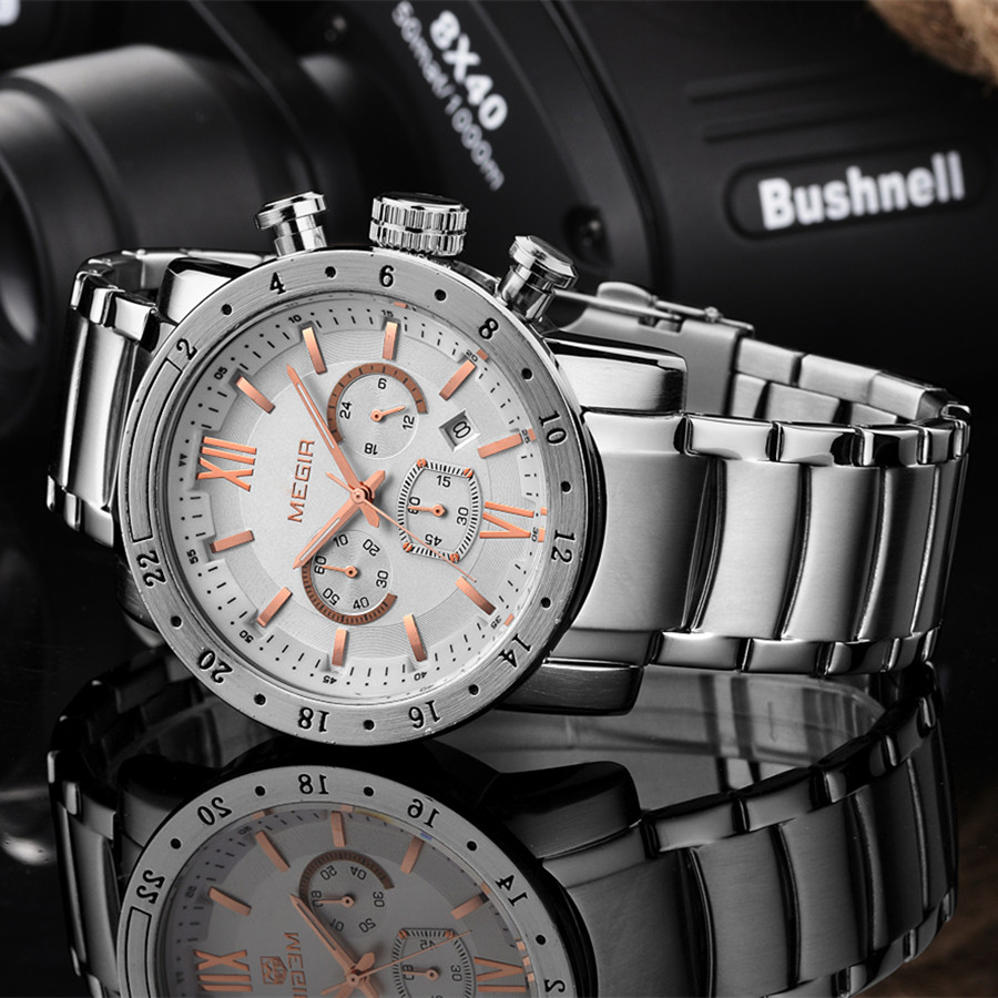 MEGIR ステンレススチール カジュアル腕時計 メンズ 防 - Smartwatch Watches For Men Digital のレビューと価格