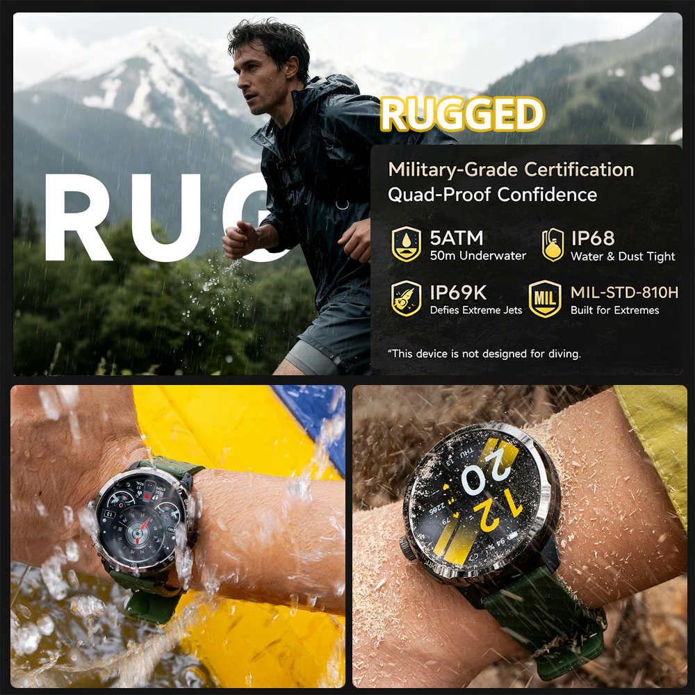 Ulefone Armor Watch Pro スマートウォ - Smartwatch Watches For Men Digital のレビューと価格