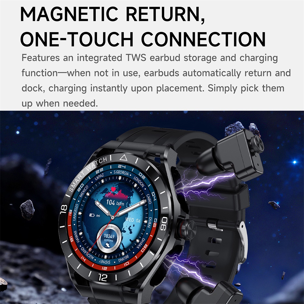 スマートウォッチ 2 in 1 Bluetooth通話イヤホ - Smartwatch Noise Watches のレビューと価格