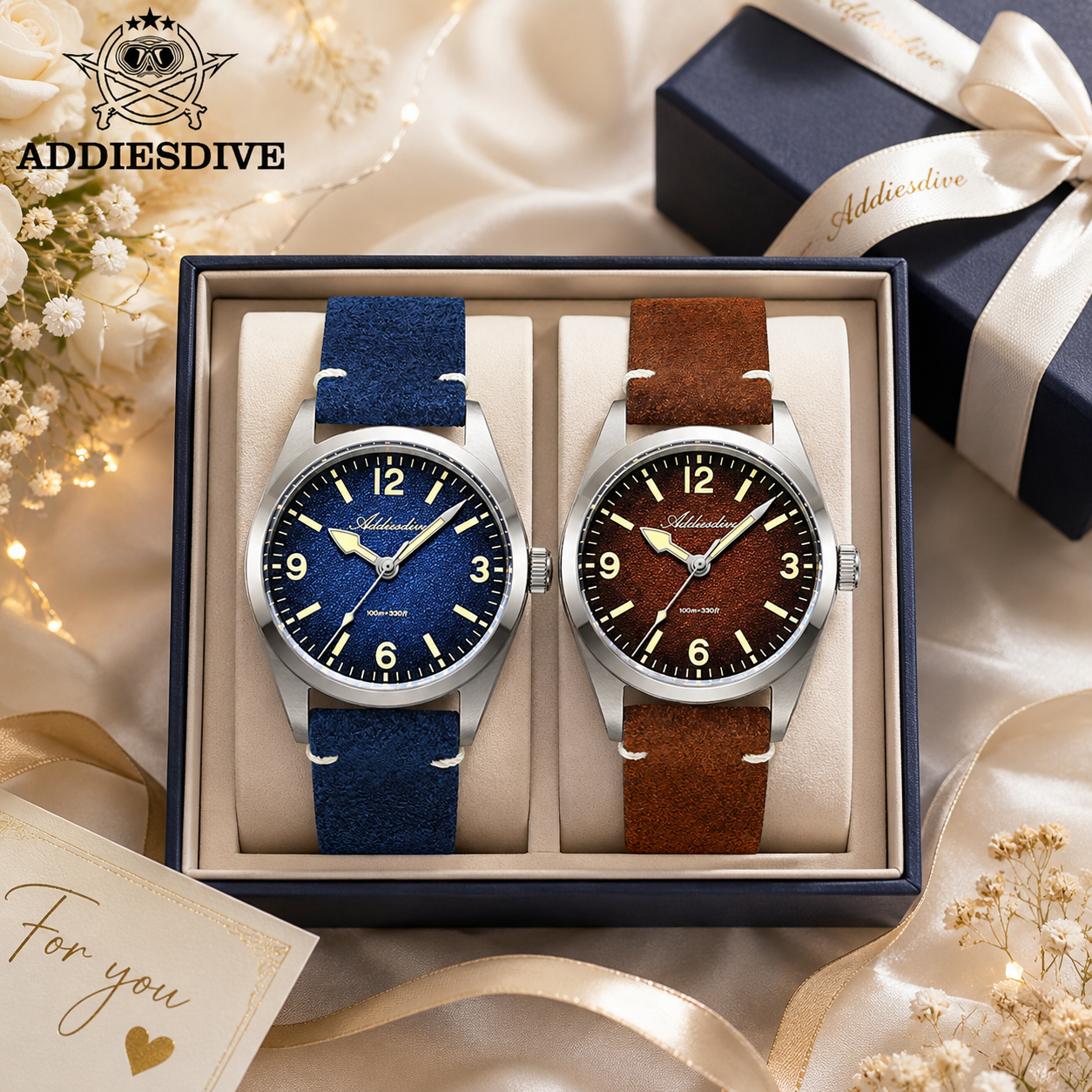ADDIESDIVE 36 ミリメートル 200 メートル防 - Leather Watch Strap のレビューと価格