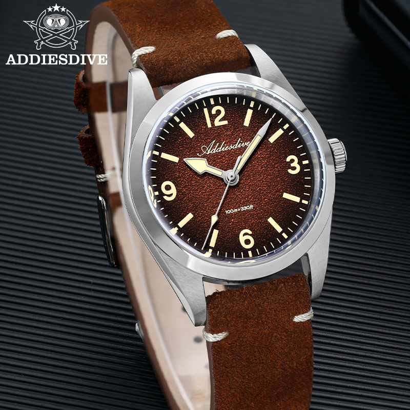 ADDIESDIVE 36 ミリメートル 200 メートル防 - Leather Watch Strap のレビューと価格