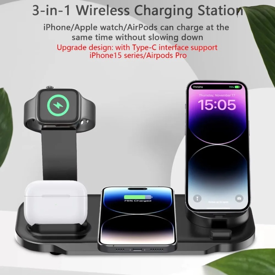 7 in 1 ワイヤレス充電スタンド Type-Cポート i - Watch 7 Smartwatch Iphone のレビューと価格
