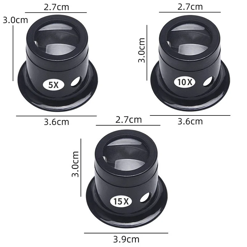 1 セット 5X 10X 15X 20X 虫眼鏡クリップオン - Crystal Press Tool のレビューと価格
