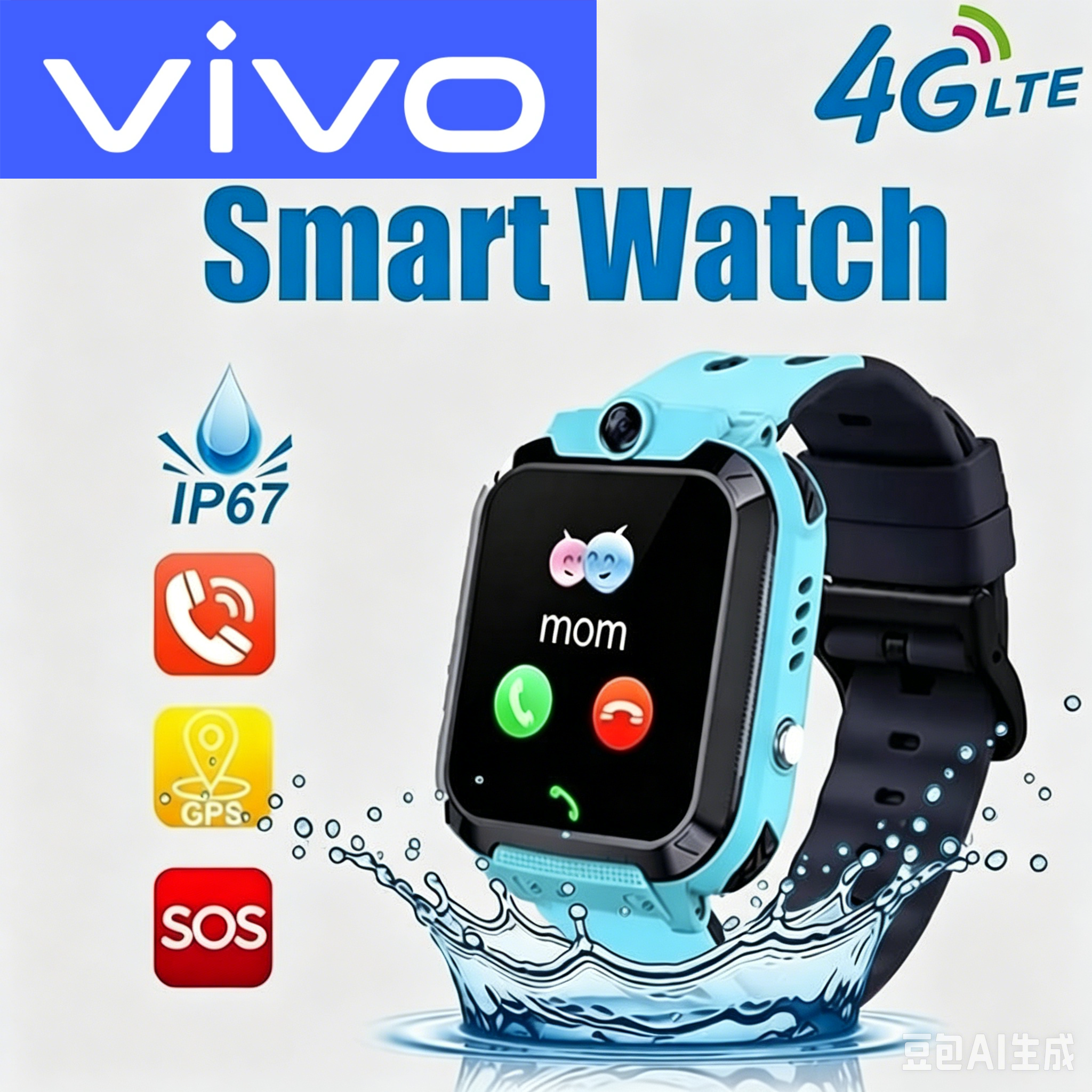 VIVO 4Gキッズスマートウォッチ SOS Wifi GP - Smartwatch Watches For Kid Girl のレビューと価格