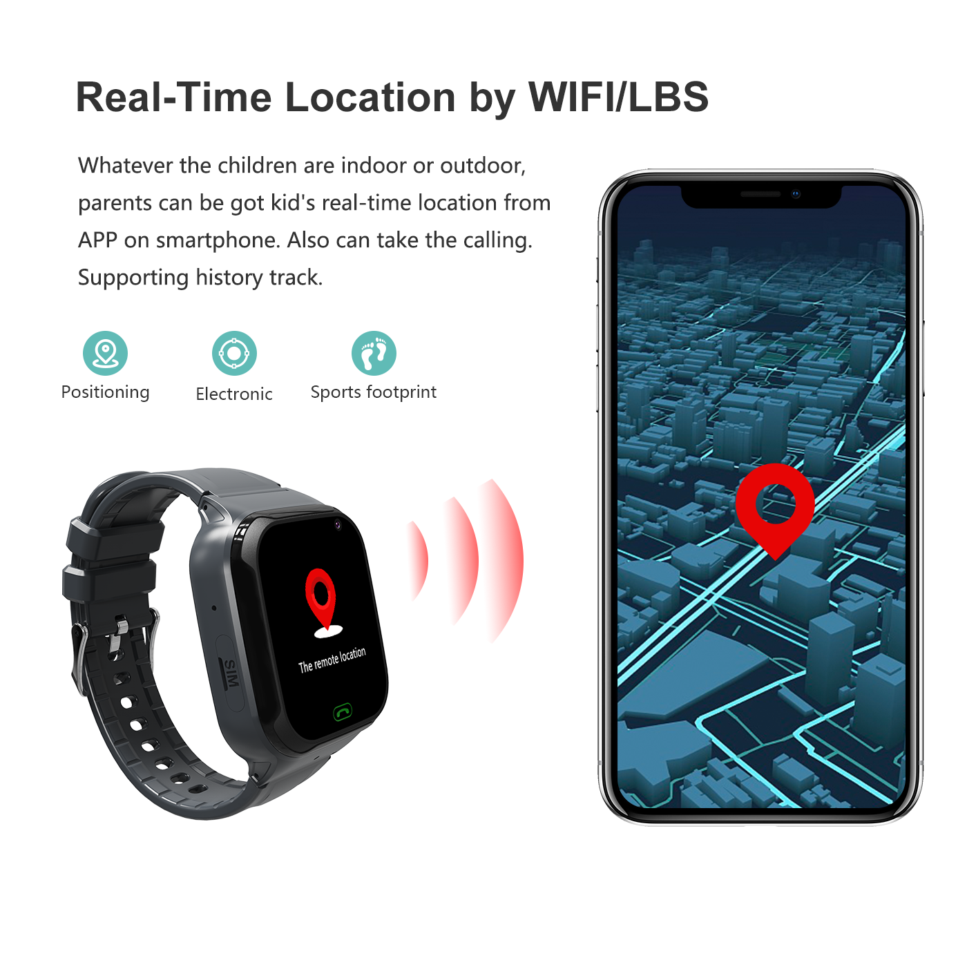 子供のためのスマートフォン防水時計,ビデオ通話,wifi,位 - Smartwatch Digital Watches For Kid Boy With Alarm のレビューと価格