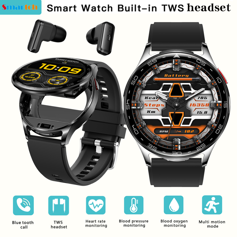 男性と女性のためのtwsスマートヘッドセットウォッチ、スポー - Smartwatch Noise Watches のレビューと価格