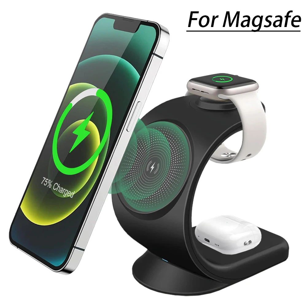 マグネット式ワイヤレス充電器 3in1 急速充電ステーション - Watch 7 Smartwatch Iphone のレビューと価格
