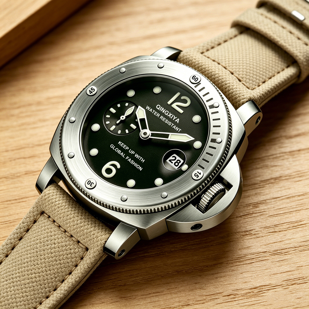 QINGXIYA スポーツキャンバスストラップメンズクォーツ - Smartwatch Watches For Men Brands のレビューと価格