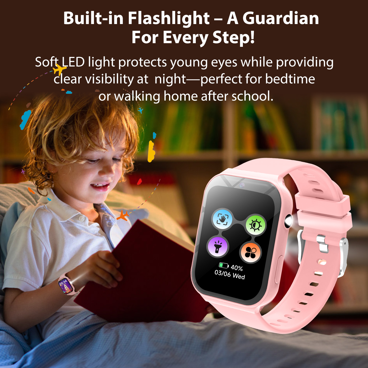 子供向け学習パートナー HDカメラ フラッシュライト マルチ - Smartwatch Watches For Kid Girl のレビューと価格