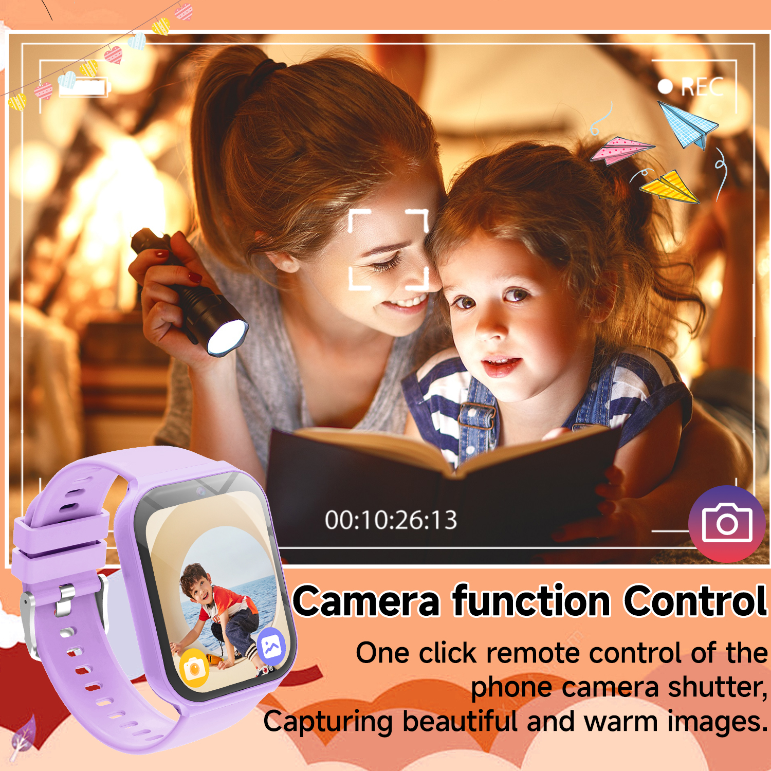 子供向け学習パートナー HDカメラ フラッシュライト マルチ - Smartwatch Watches For Kid Girl のレビューと価格