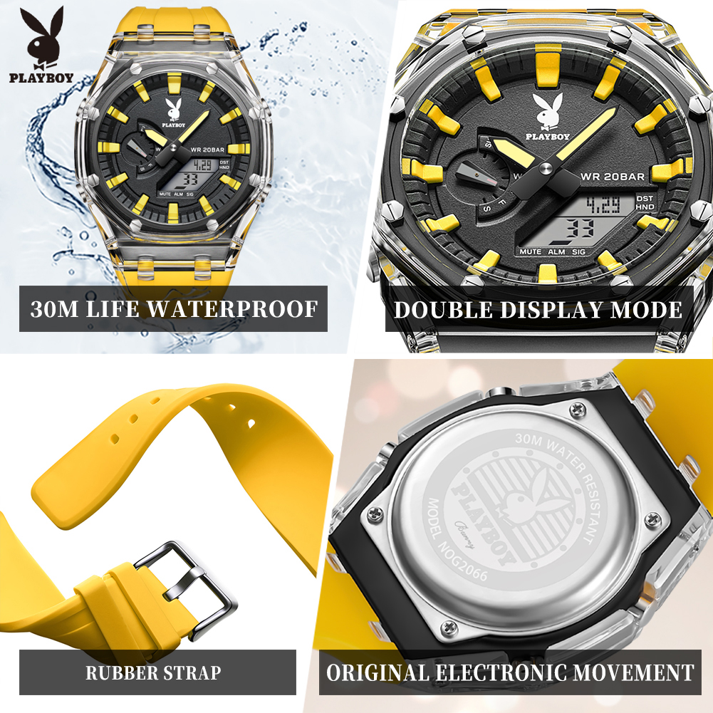 プレイボーイ 2066 ブランドオリジナル電子ファッショナブ - Smartwatch Watches For Men Digital のレビューと価格