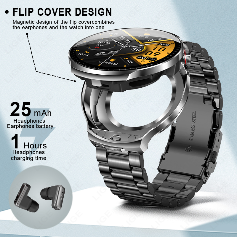新型スマートウォッチ BT通話 ワイヤレスイヤホン 2 in - Smartwatch Noise Watches のレビューと価格