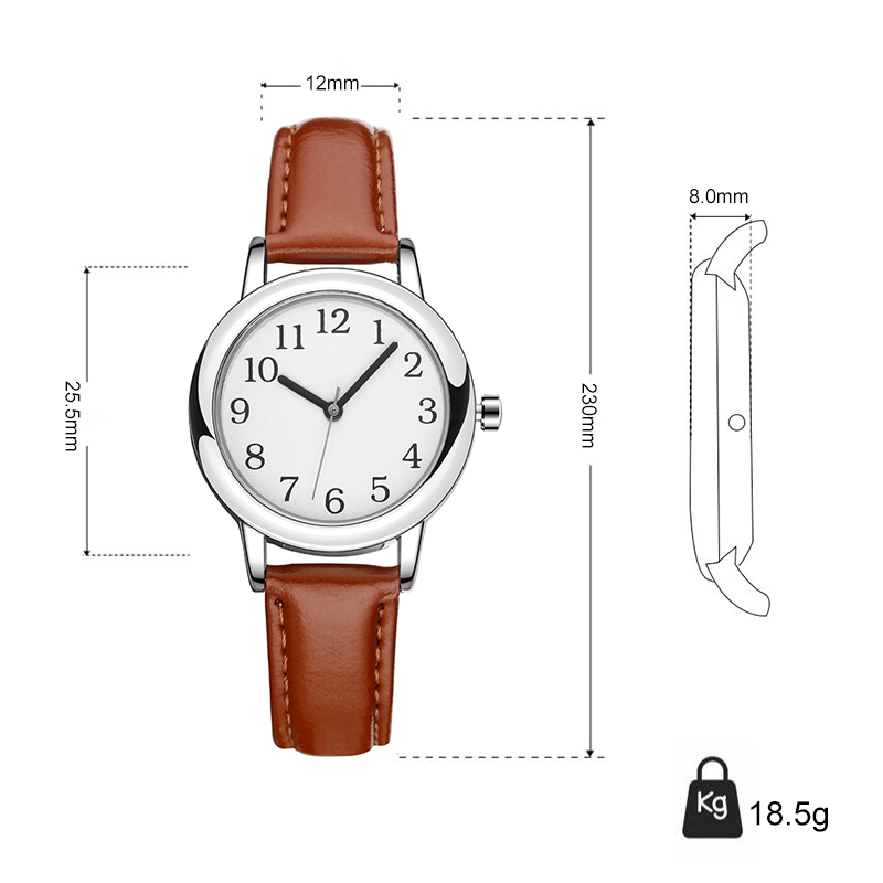 白いストラップのスリムなカスタムレディース腕時計、パーソナラ - Leather Watch Strap のレビューと価格