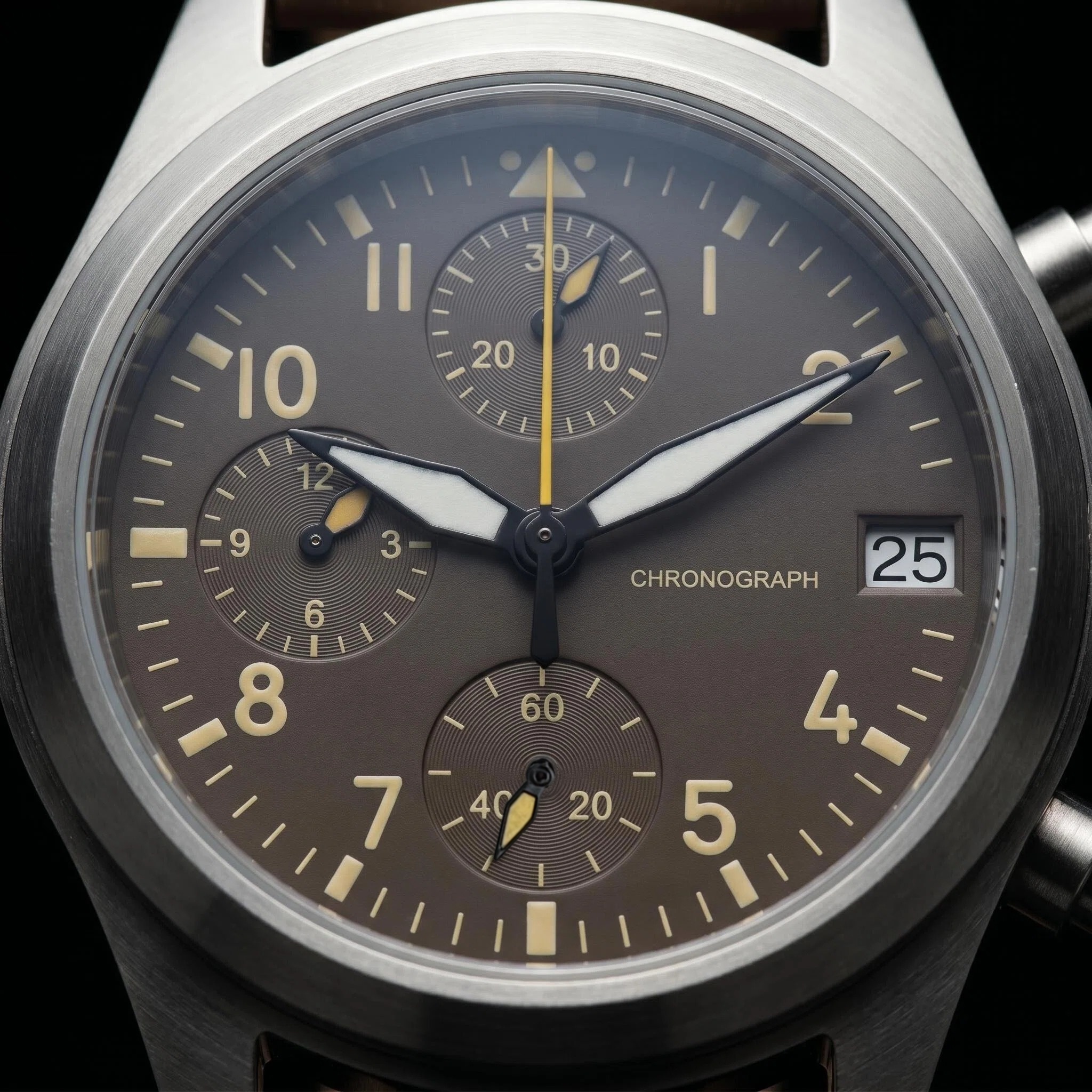 メンズ 38mm スチール ダイブ ヴィンテージ パイロット - Leather Watch Strap のレビューと価格